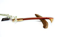 Image 2 of Mini Wooden Backscratcher, Exotic Wood Padauk with Maple accents, Unique Gift for mom or dad
