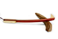 Image 4 of Mini Wooden Backscratcher, Exotic Wood Padauk with Maple accents, Unique Gift for mom or dad