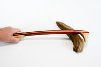 Image 5 of Mini Wooden Backscratcher, Exotic Wood Padauk with Maple accents, Unique Gift for mom or dad