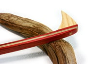 Image 1 of Mini Wooden Backscratcher, Exotic Wood Padauk with Maple accents, Unique Gift for mom or dad