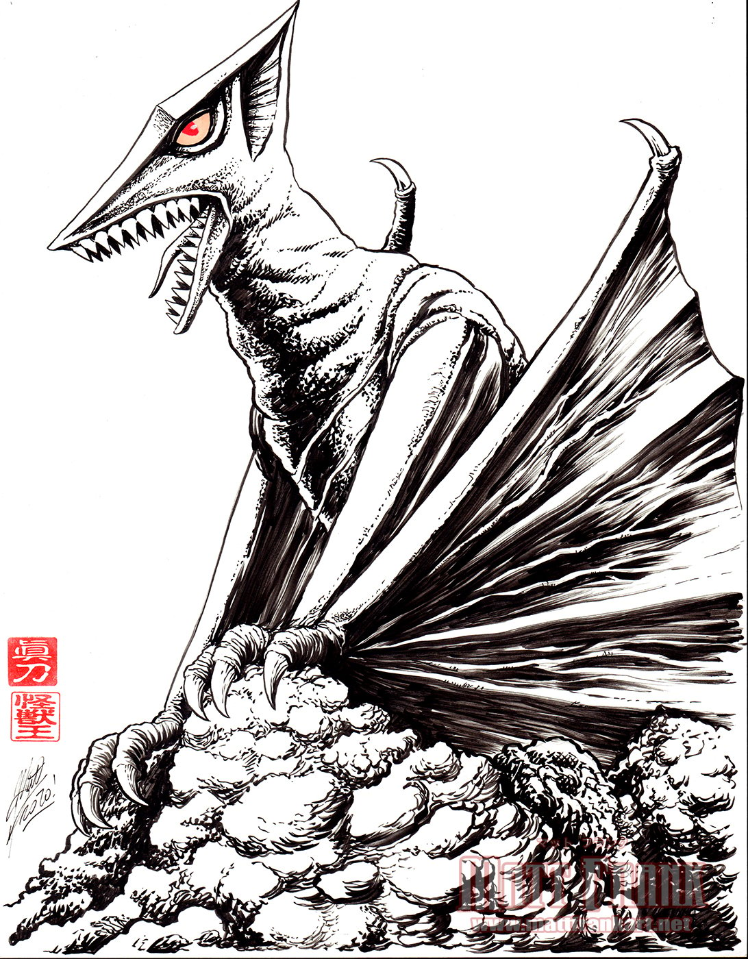 Gamera Box Art: Gyaos | Matt Frank Art