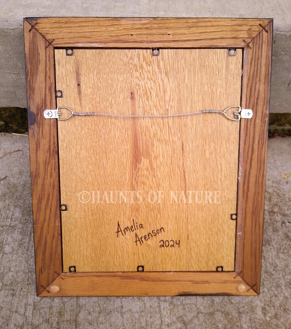 Framed Ouija Planchette with Coffin Nails