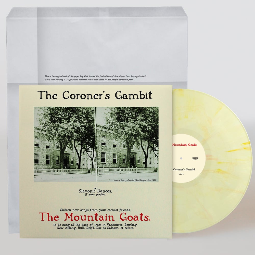 The Mountain Goats "The Coroner's Gambit" Kandy Korn Yellow Peak Vinyl LP