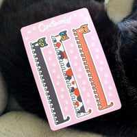 Image 1 of Long Cats Matte Sticker Sheet