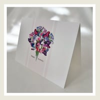 Image 4 of Gold Lux : Sweet Pea : Happy Birthday Greeting Card