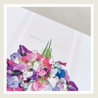 Image 3 of Gold Lux : Sweet Pea : Happy Birthday Greeting Card