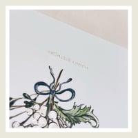 Image 3 of Gold Lux : Scottish Thistle & Berries : Happy Birthday Greeting Card