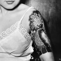 Image 4 of Woman tattooed by Horigorō III, c. 1955, Tokyo - Gelatin silver print.