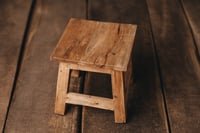 Image 2 of Wood stool in natural color