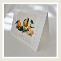 Image 4 of Gold Lux : Happy Birthday Oranges Greeting Card