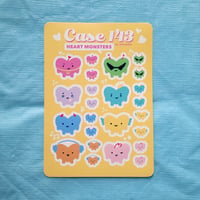 Image 2 of CASE 143 HEART MONSTER STICKER SHEET