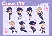 Image 1 of CASE 143 STICKER SHEET: DARK VER