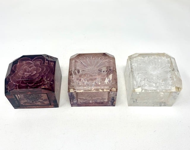 Image of Mini Lucite Boxes (Neutral Tones)