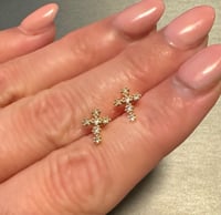 Image 2 of Loveline Cross Earrings