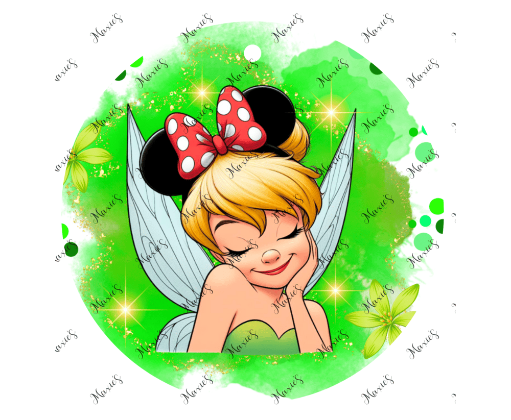 Image of ( NO Hole )Tinkle Fairy & Mouse Graphic Design UVDTF Lid Decal 