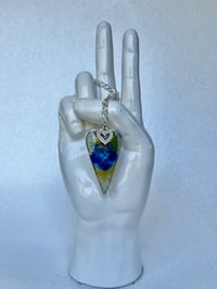 Image 2 of Heart shaped pendant necklaces with dried flowers - 2 styles