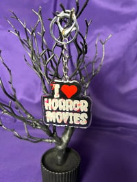 Image 1 of I Love Horror Movies Keychain