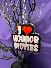 Image 2 of I Love Horror Movies Keychain