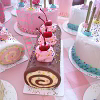 Image 5 of Chocolate Funfetti Cake Roll mixed media sculpture 