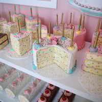 Image 6 of White Funfetti Cake mixed media sculpture 