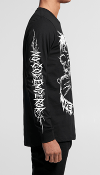 Image 2 of PRE-ORDER - ALL ARBITES ARE BASTARDS LS, BLACK WITH WHITE PRINT