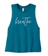 New Breathe Crop Tank - Heather Teal