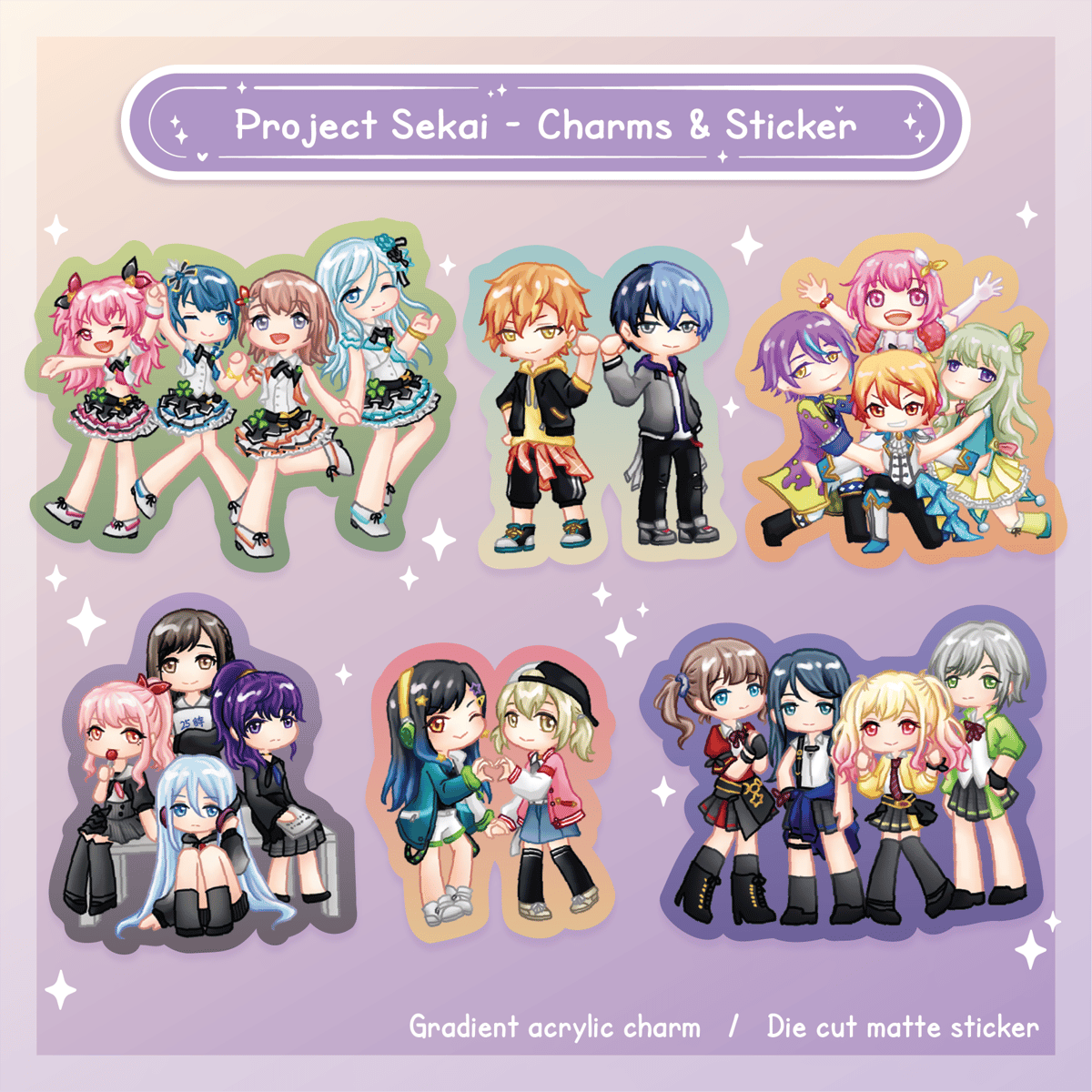 Project Sekai - Units Keychain, Phone Straps & Sticker Set | Zazaa ...