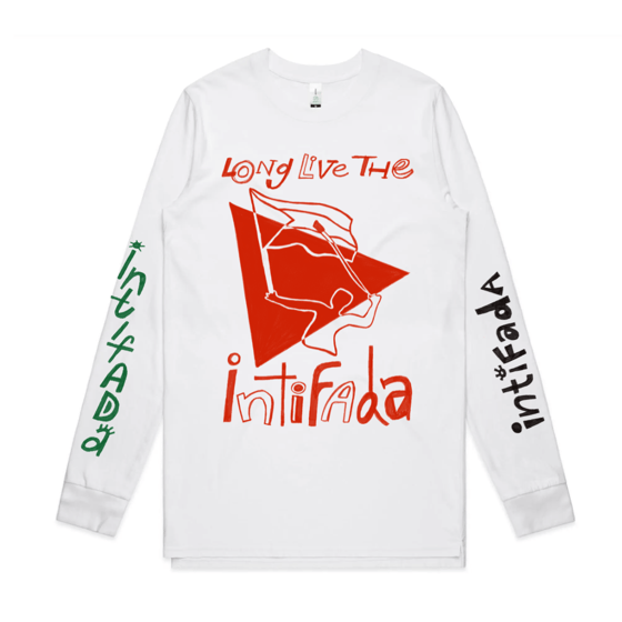 Image of SOLD OUT - WHITE: Long Live the Intifada Long Sleeved Shirt