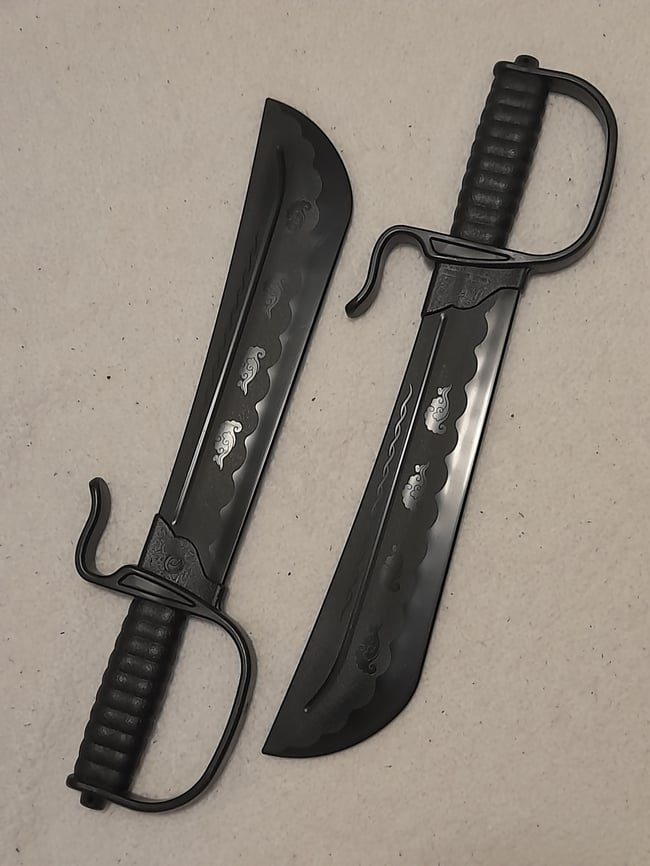 Polypropylene Butterfly Swords Training Wing Chun Kung Fu Martial Arts Sparring Fencing