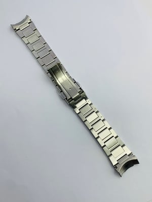 Image of Rare seiko heavy duty solid stainless steel gents watch strap,curved lugs,21mm, genuine,(GN-03)