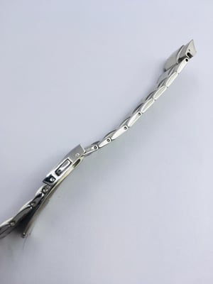 Image of Rare seiko heavy duty solid stainless steel gents watch strap,curved lugs,21mm, genuine,(GN-03)