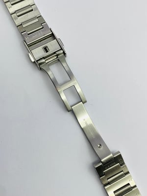 Image of Rare seiko heavy duty solid stainless steel gents watch strap,curved lugs,24mm, genuine,(GN-06)