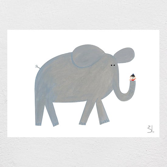 Image of Elephant Time Print