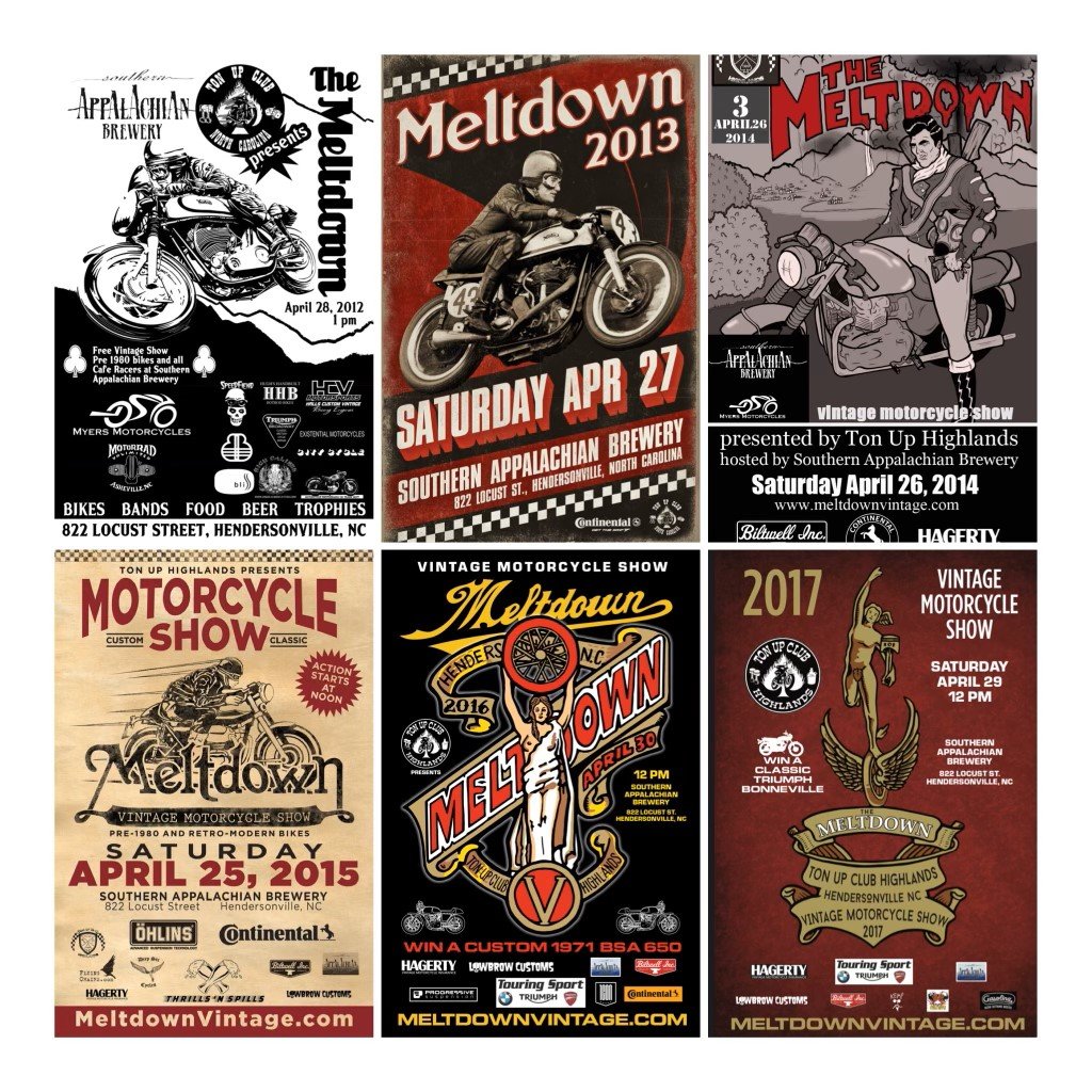 Image of Meltdown Vintage Motorcycle Show Event Poster (single) 2012-2017