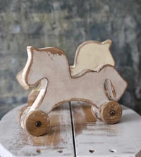 Wooden toy horse white