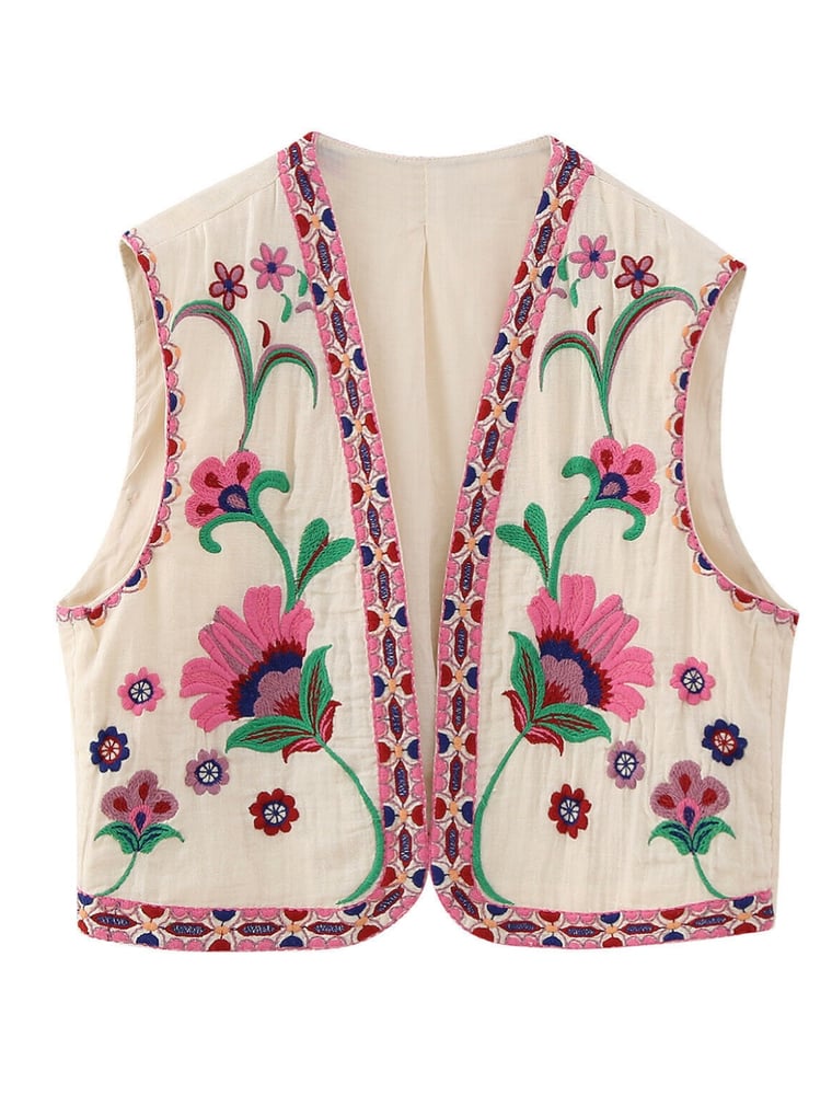Image of Pink Embroidery Waistcoat 🩷 