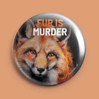 Image 1 of Fur is murder | Button