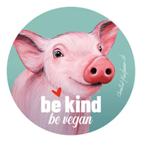 Image 2 of Be kind | Pig | Button