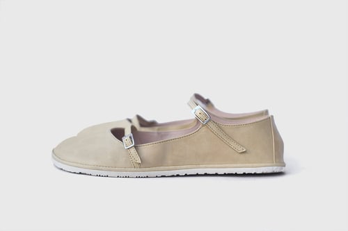 Image of Margot strappy flats in Pale Yellow