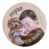 Image 3 of Vegan | Love all animals | Button