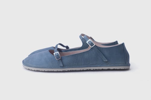 Image of Margot strappy flats in Light Blue