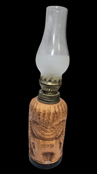 Image 2 of Vintage Florida Ceramic Souvenir Tiki Oil Lamp FREE SHIPPING 