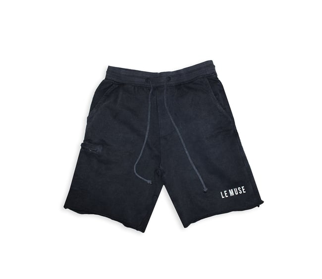 BLACK 11 OZ FRENCH TERRY SHORT SET  