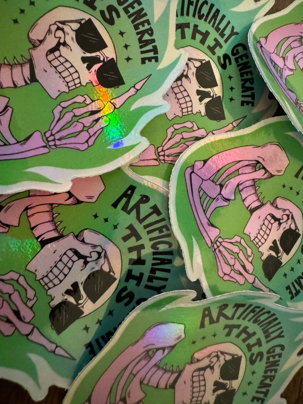 Anti-AI Skeleton Stickers!