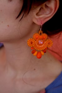 Image 3 of Mini Earrings - Tangerine Bliss 