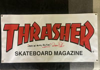 Image 1 of THRASHER SKATEBOARD MAG 24x48 vinyl banner