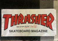 Image 2 of THRASHER SKATEBOARD MAG 24x48 vinyl banner