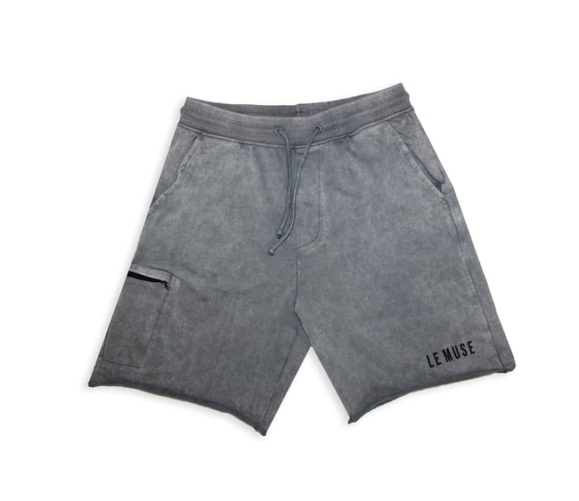 CEMENT GRAY 11 OZ FRENCH TERRY SHORT SET  