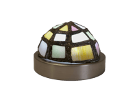 Semi Circle Stain Glass Lamp (Multi-Color)