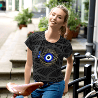 Image 2 of Evil Eye PHSH All-Over Print Crop Tee